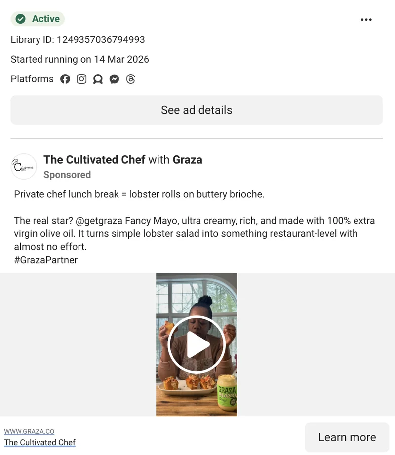 Graza UGC mayo video - The Cultivated Chef: private chef making lobster rolls on buttery brioche with Graza Fancy Mayo